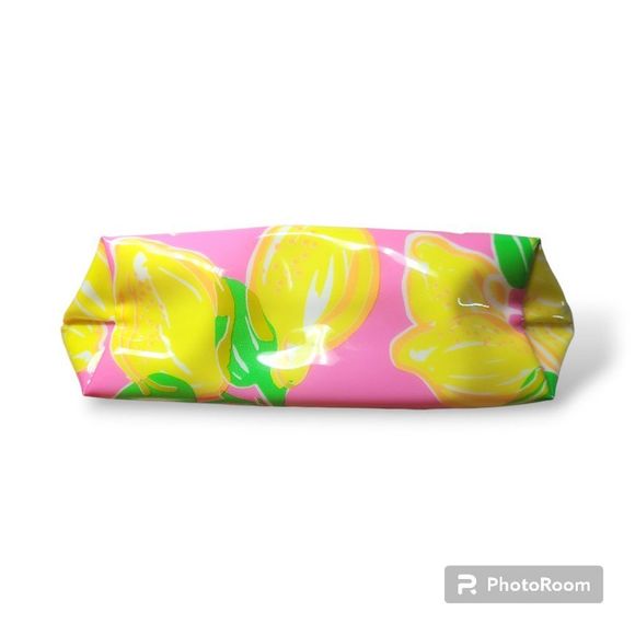 Lilly Pulitzer X Estée Lauder Pucker Up makeup / cosmetics bag, lemon print - Picture 3 of 8